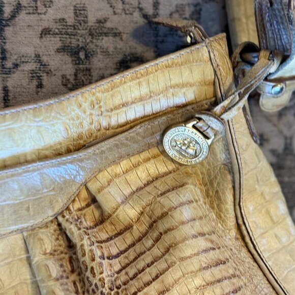 Brahmin Bag Women's Shoulder Purse Yellow Brown Multicolor Multiple Pockets - Picture 12 of 15